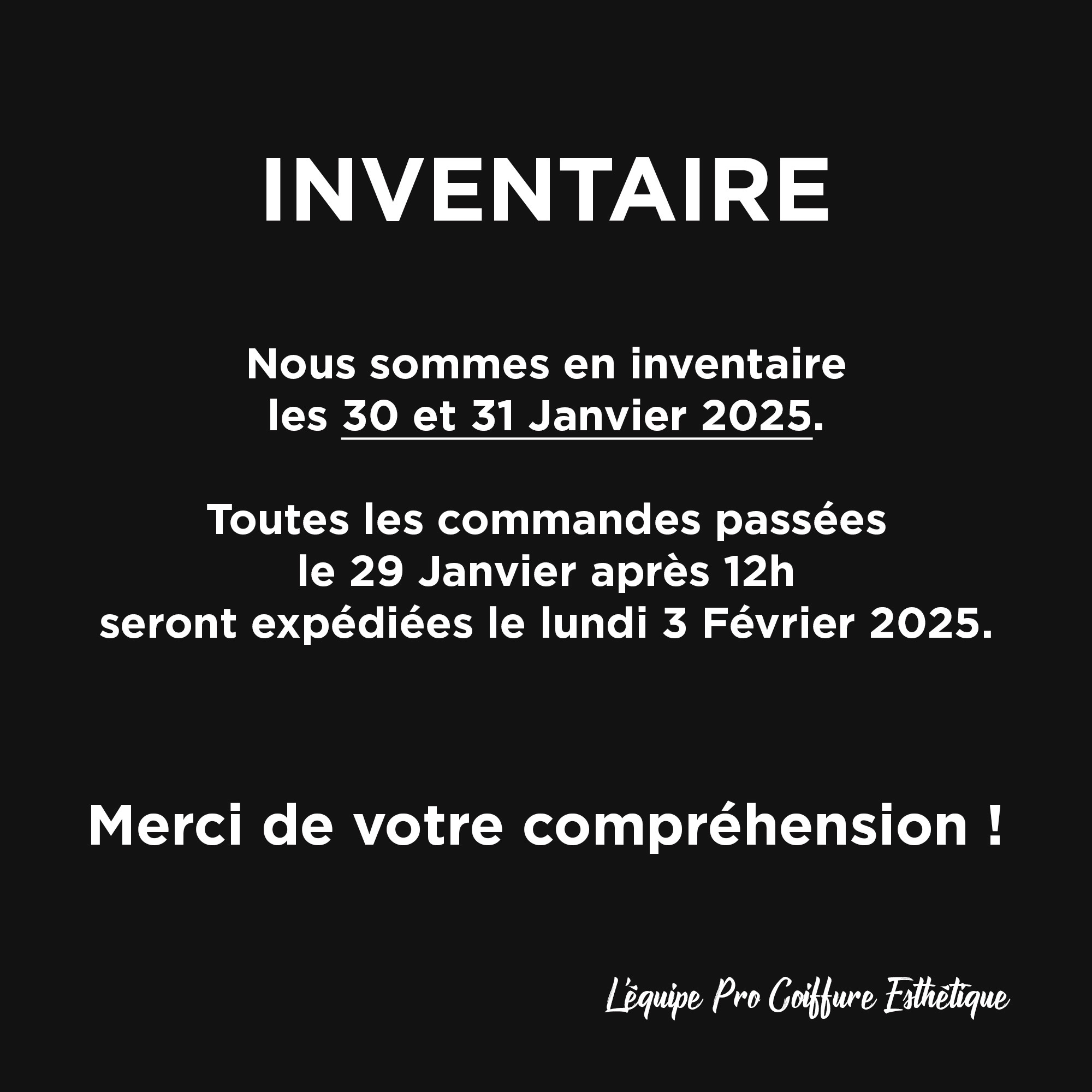 Inventaire - Fermeture dépôt Saint-André